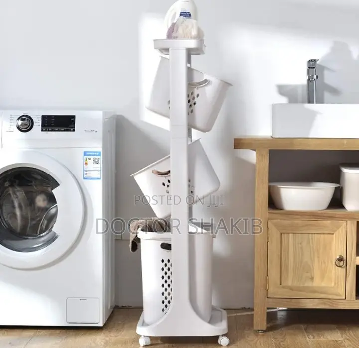 3-Tier Multipurpose Laundry Basket Rolling Cart