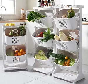3-Tier Multipurpose Laundry Basket Rolling Cart