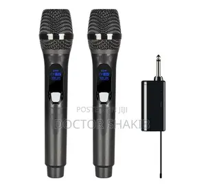 Portable Rechargeable Dual Wireless Handheld Microphone