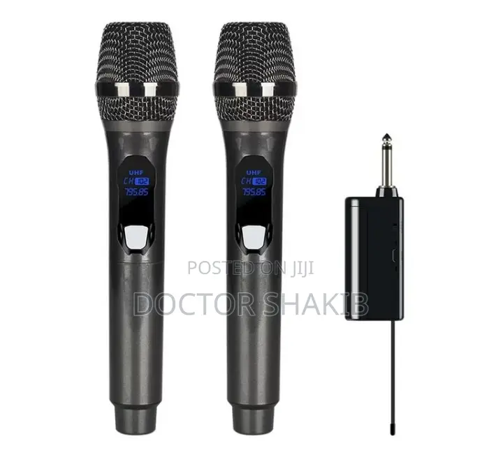 Portable Rechargeable Dual Wireless Handheld Microphone