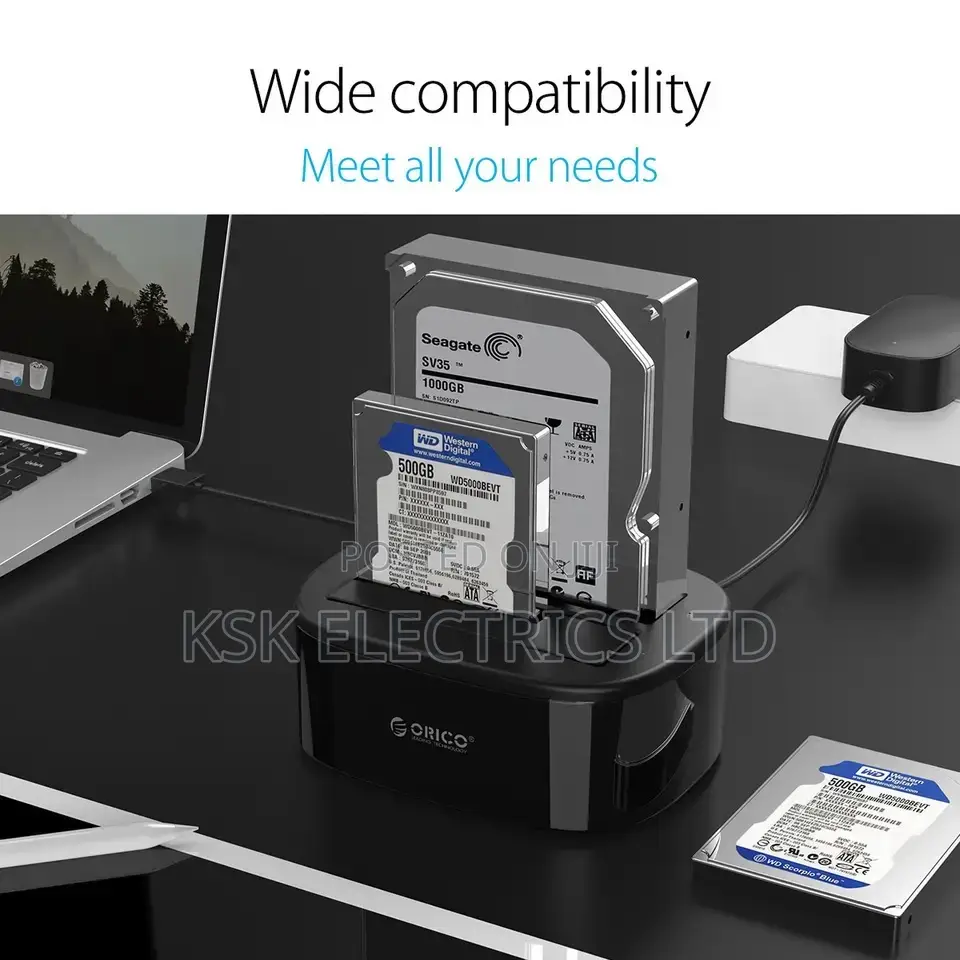 Hard Drive Docking Station for 2.5/3.5 Inch HDD SSD SATA To