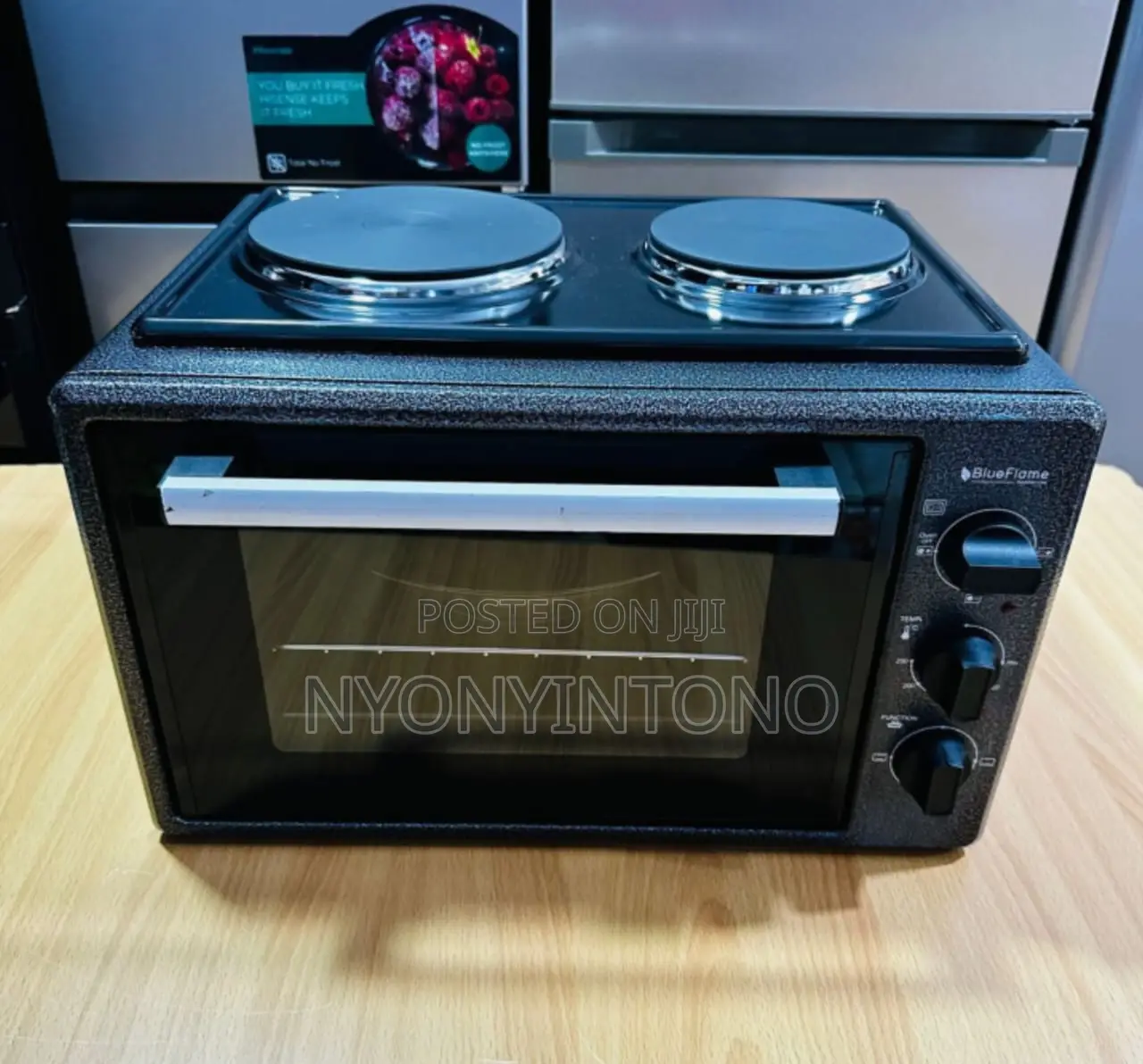 Blue Frame 45litres Automatic Electric Oven With 2hotplates