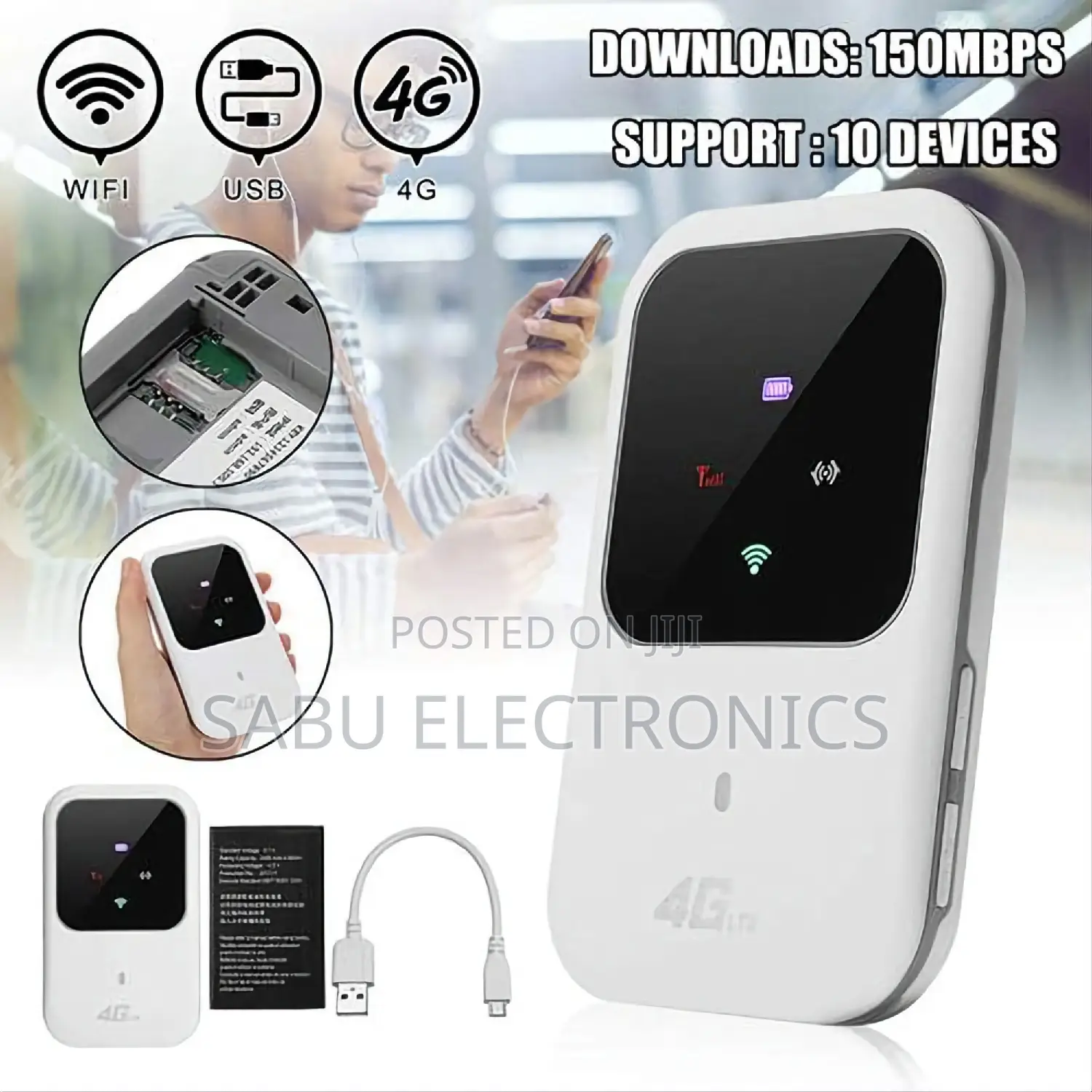 4G Pocket Wifi -Supports 10 Devices