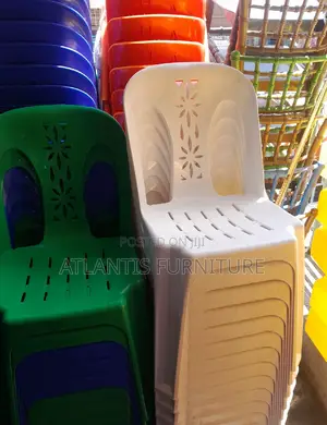 Front Flower Design Plastic Chairs