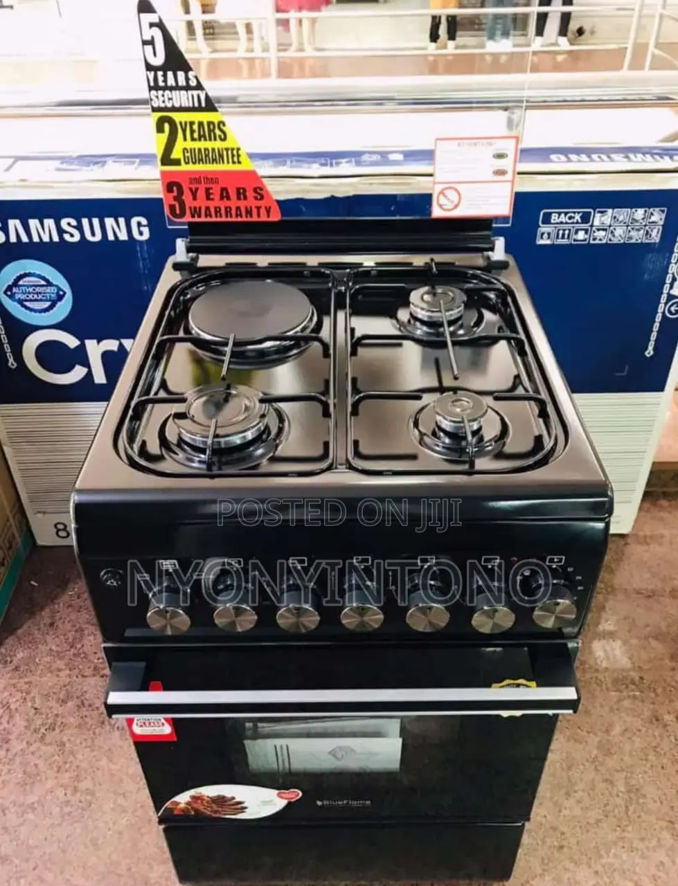 Blue Frame 50*60 Black 3+1 Cooker With Oven.