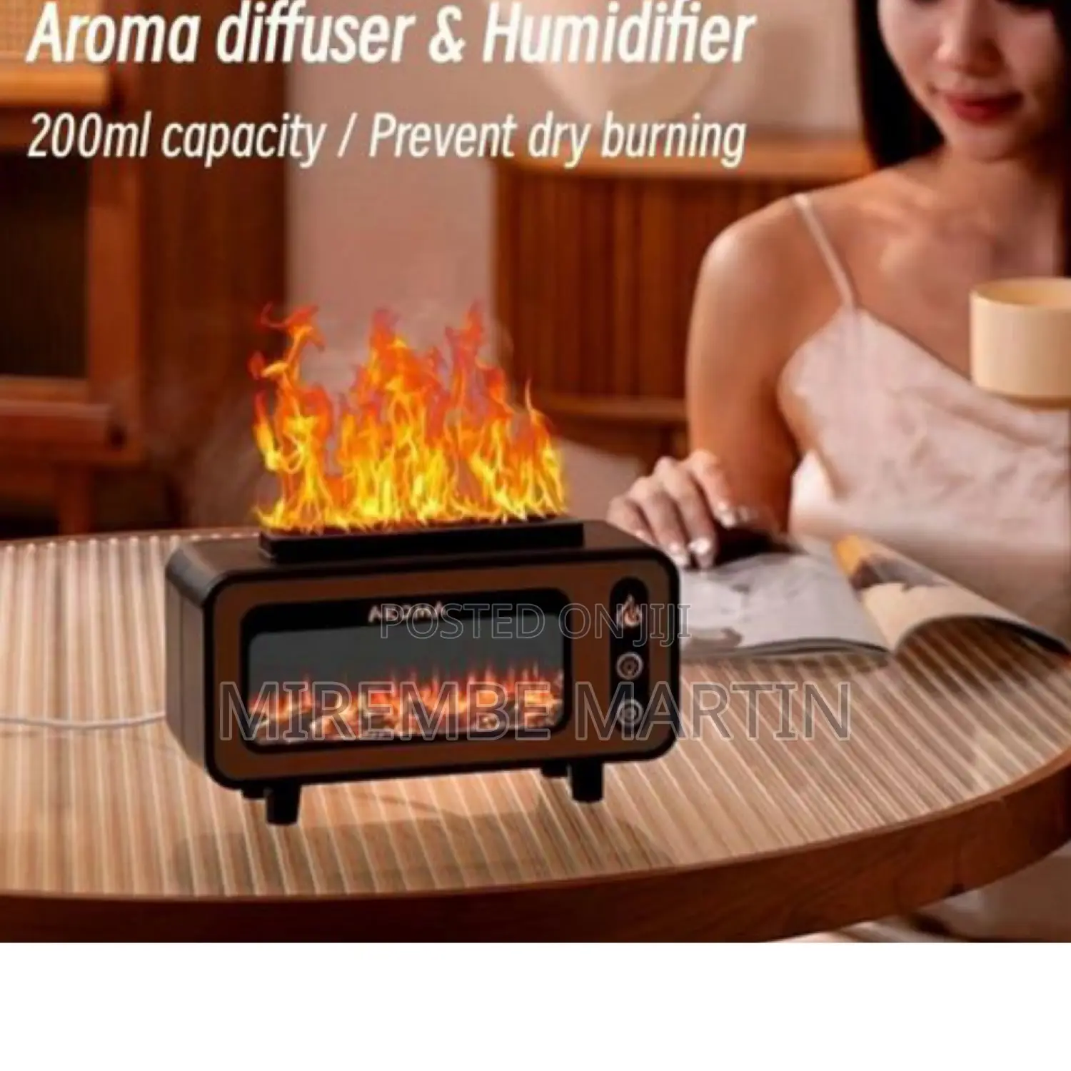 7 Colors Fire Place Frame Aromatherapy Humidifier.