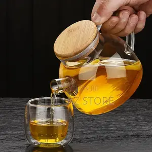 Thermo Glass Tea Pot Bland New