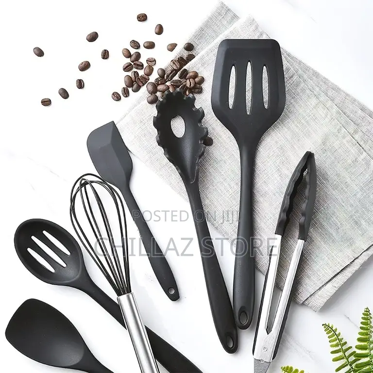 Silicone Kitchen Utensil Set Black