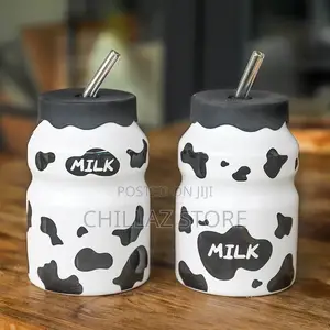 Creative 500ml Milk Ceramic Mug- Multicolour