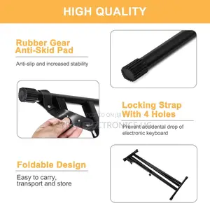 Universal Adjustable Keyboard Piano Stand With Locking Strap