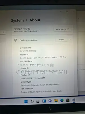 Laptop HP EliteBook 840 G7 16GB Intel Core I7 SSD 512GB