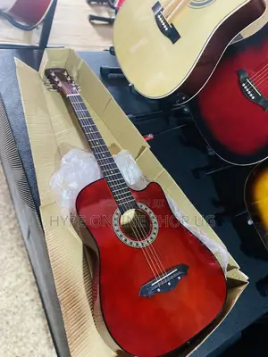 Black and Marun Acoustic Guitars