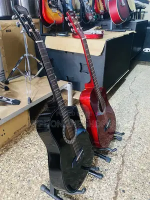 Black and Marun Acoustic Guitars