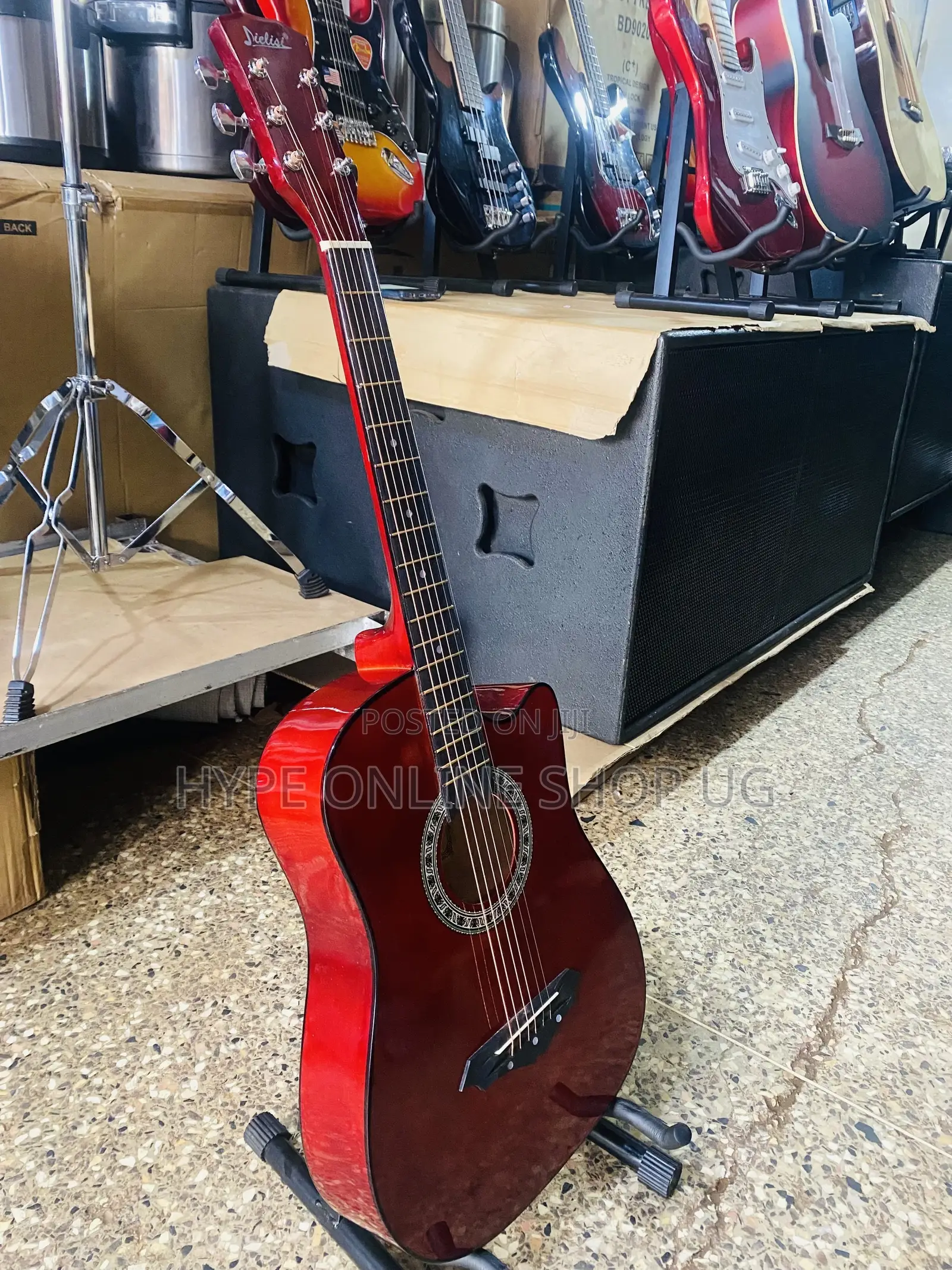 Black and Marun Acoustic Guitars
