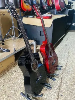 Black and Marun Acoustic Guitars