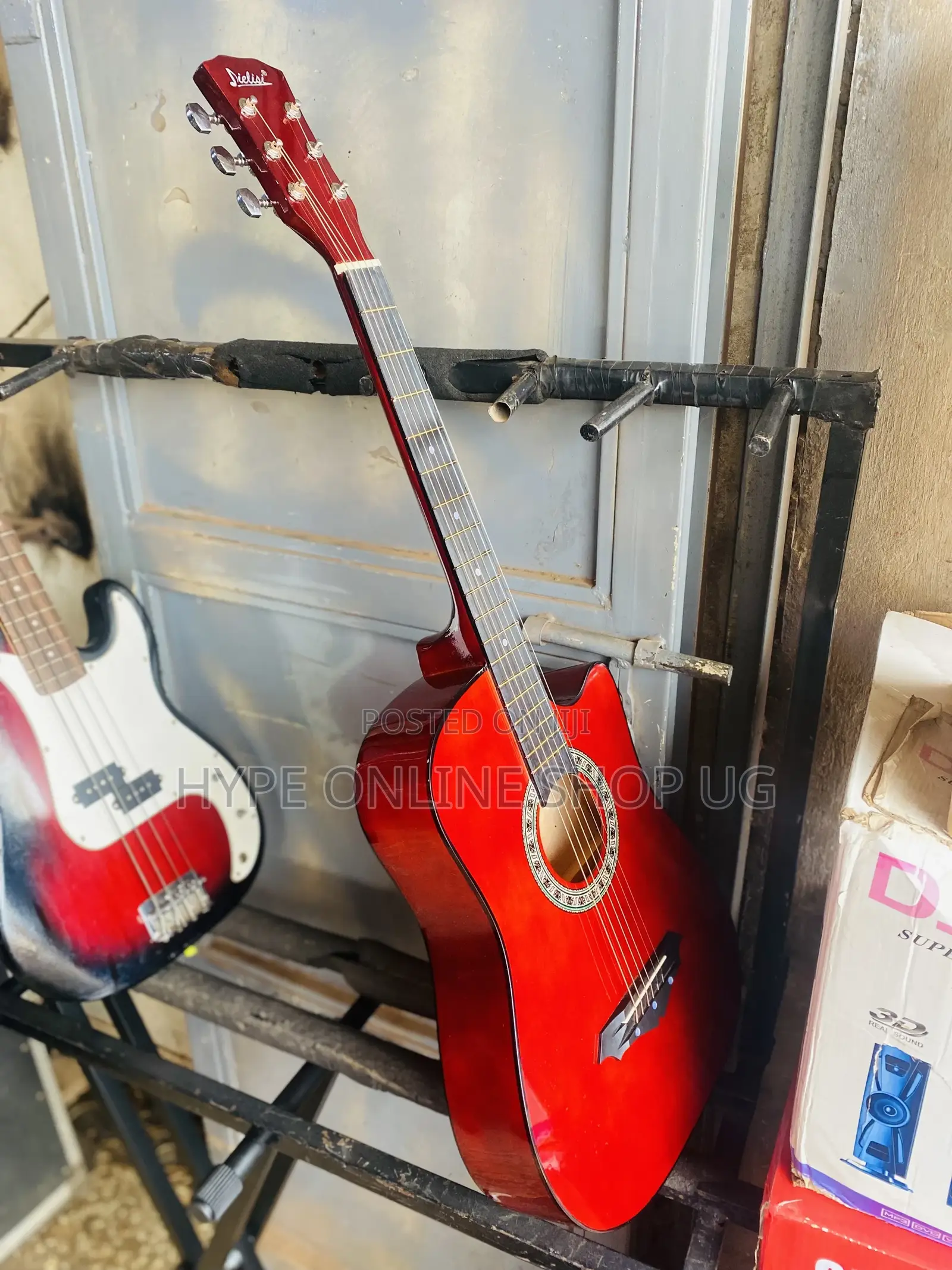Black and Marun Acoustic Guitars