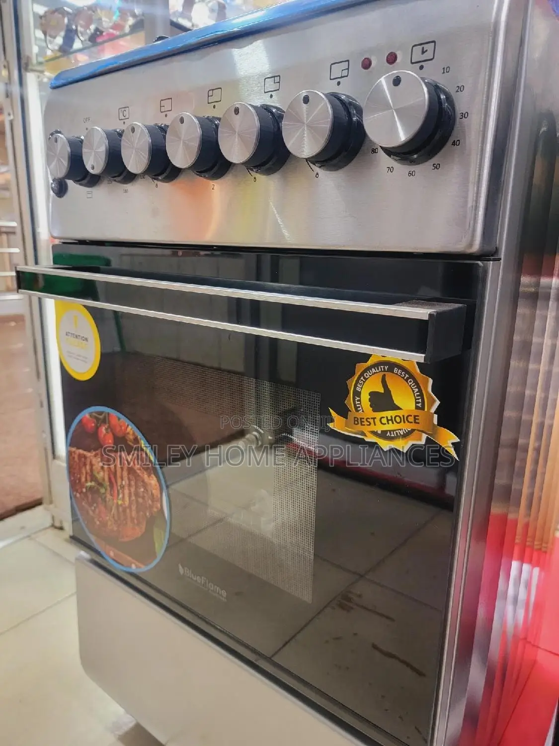 50cm by 60cm Blueflame Gas Cooker Silver