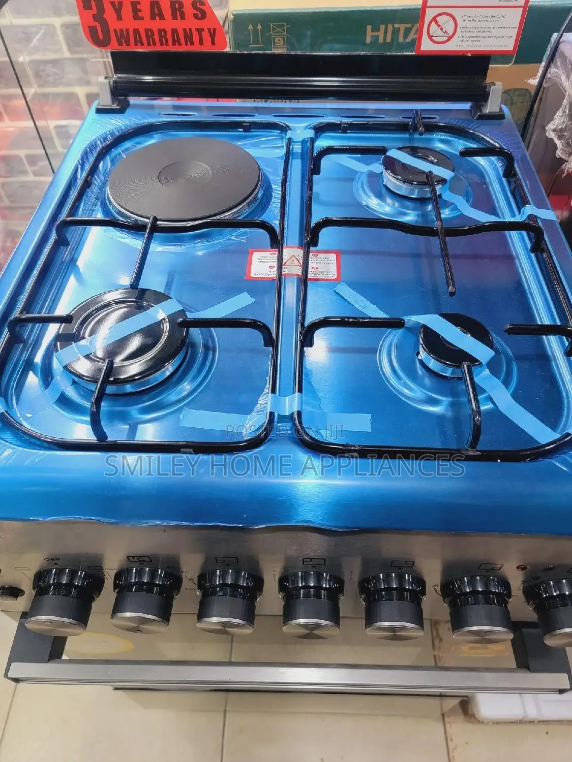 50cm by 60cm Blueflame Gas Cooker Silver