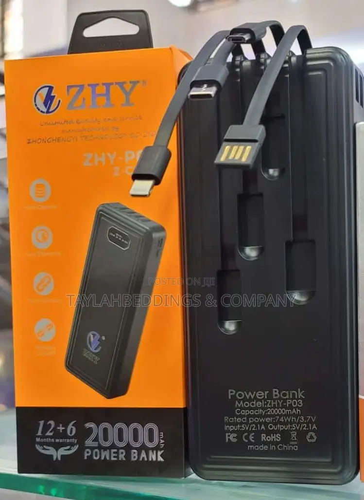 20,000 Mah Large Capacity 22.5 W Compatible Rapid Charging