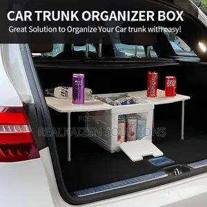 Collapsible Foldable Grey Portable Table With Storage Box