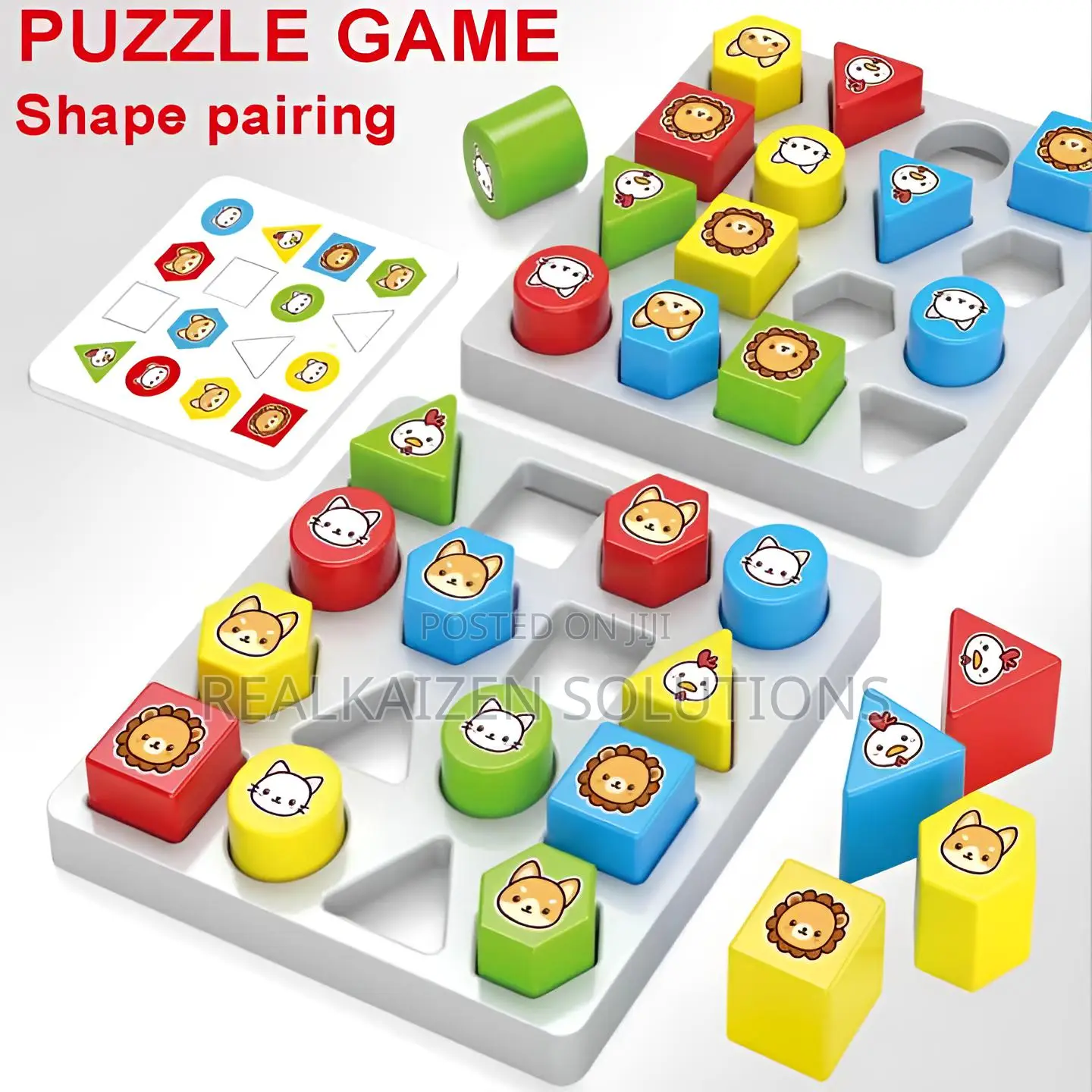 Montessori 3D Learning Shape Matching Puzzle Children Game