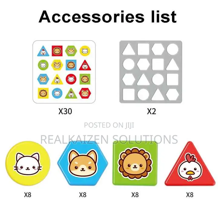 Montessori 3D Learning Shape Matching Puzzle Children Game