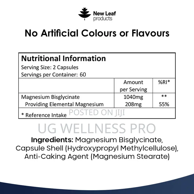 Magnesium Glycinate - High Strength Capsules 1040mg