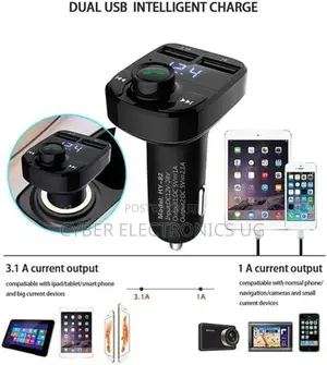Bluetooth FM Transmitter Mp3 Player Hands-Free Calling 2 USB