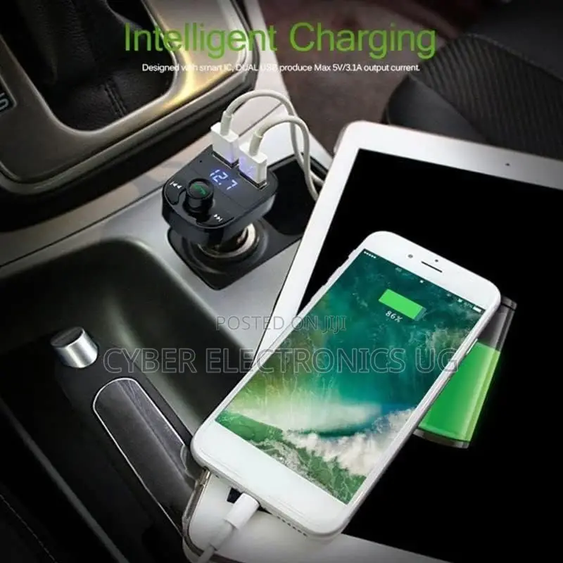 Bluetooth FM Transmitter Mp3 Player Hands-Free Calling 2 USB