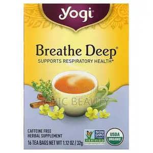 Yogi Tea, Breathe Deep, Caffeine Free, 16 Tea Bags (32 G)