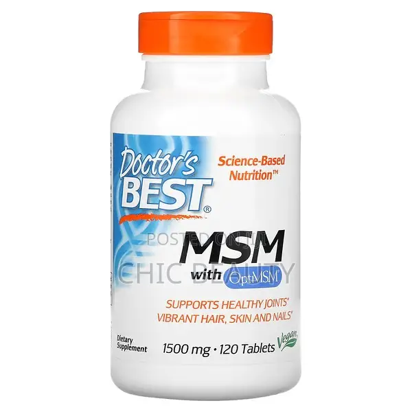 Doctor's Best, MSM for Skin,Hair Nails 1500mg, 120tablets