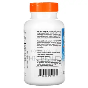 Doctor's Best, MSM for Skin,Hair Nails 1500mg, 120tablets