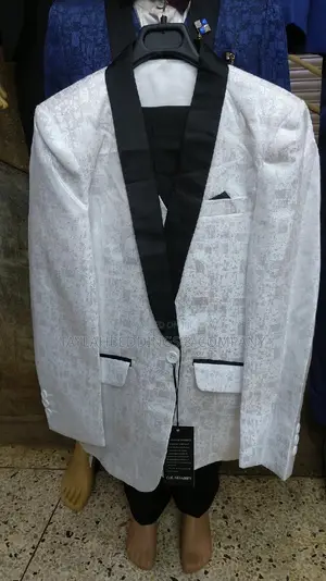 Mix and Match White Tuxedo Suit Black Trousers Black Vest