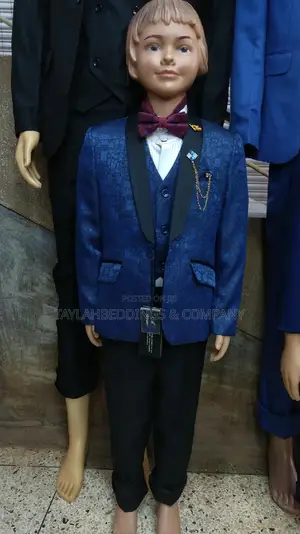4pcs Blue Black Mix and Match Tuxedo Suit