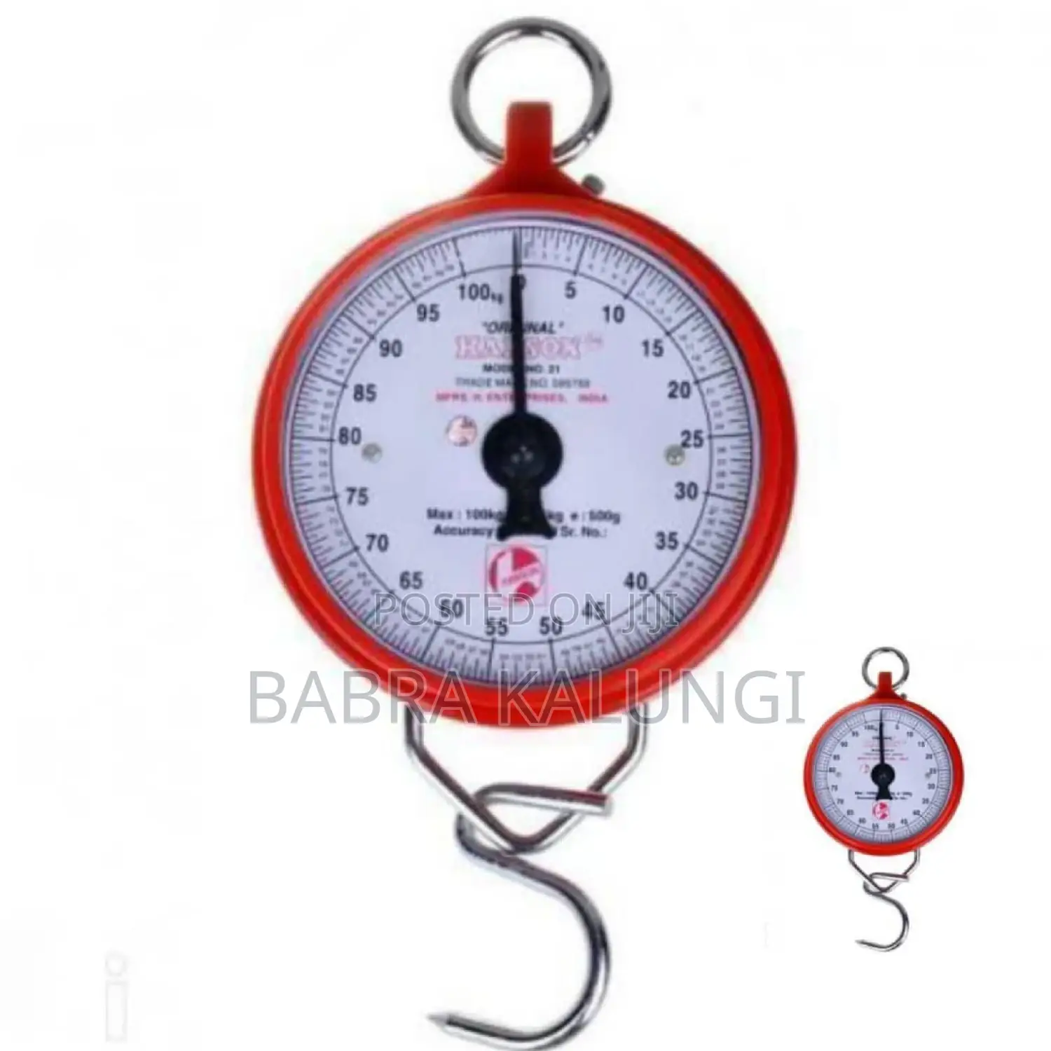 Hanson Heavy Duty Hanging Weighing Scale 100kg _ Red