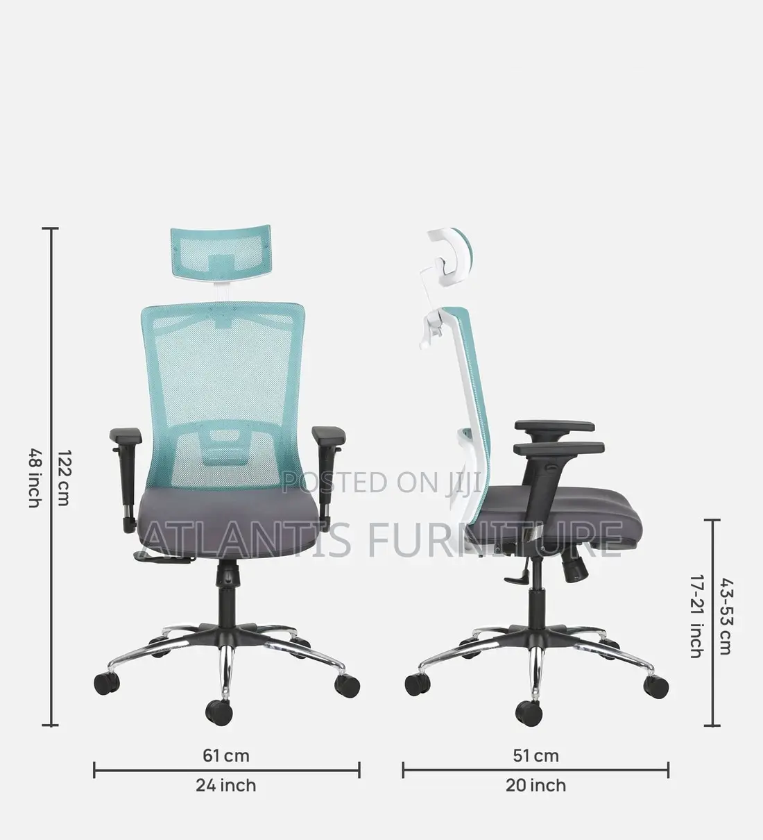 Right Blue Colour Office Chair