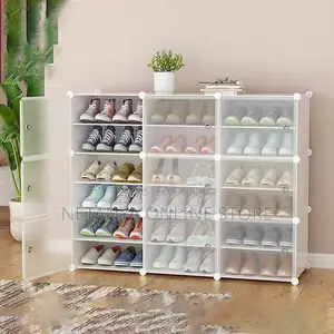 36pairs Multifunctional Plastic Shoes Rack