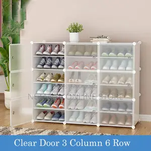 36pairs Multifunctional Plastic Shoes Rack