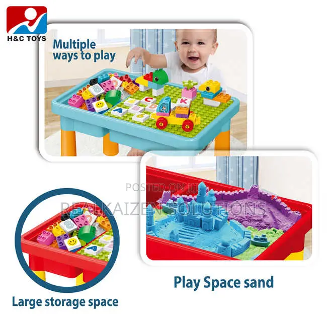 CREATIVE 56pcs Big Block Play Set With Table