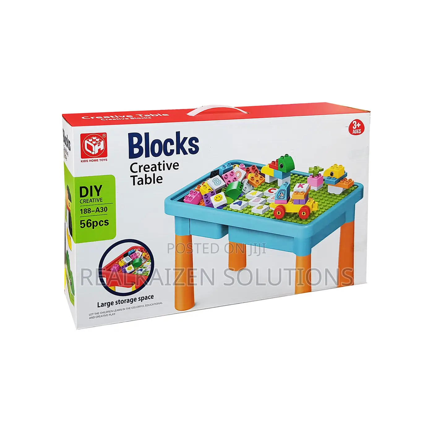 CREATIVE 56pcs Big Block Play Set With Table