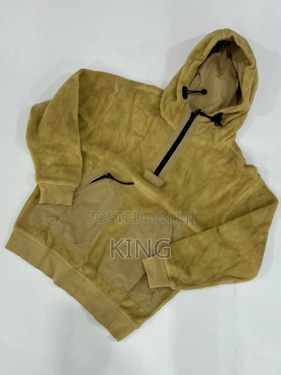 Mustard Pullover Fleece Hoodie