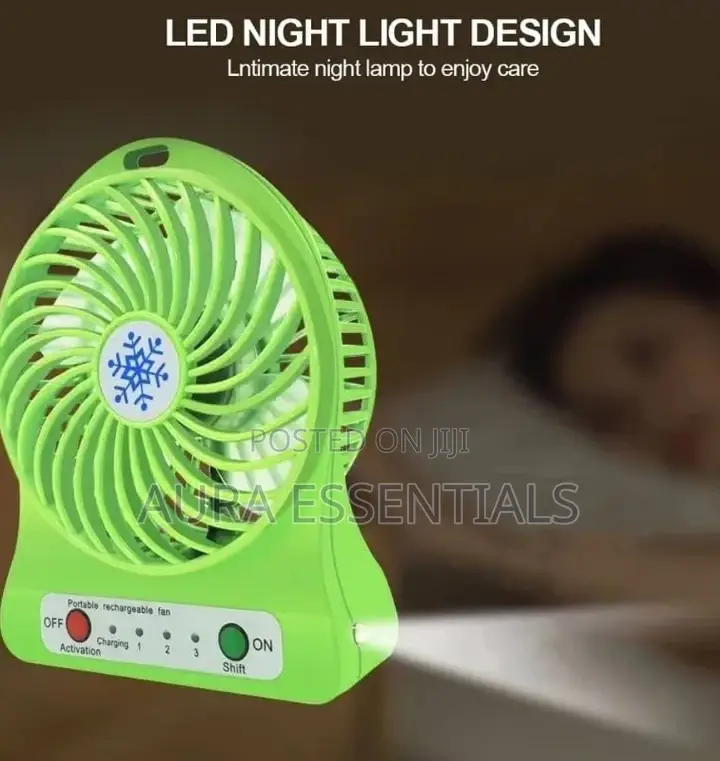 Silent Usb Rechargeable Portable Fan