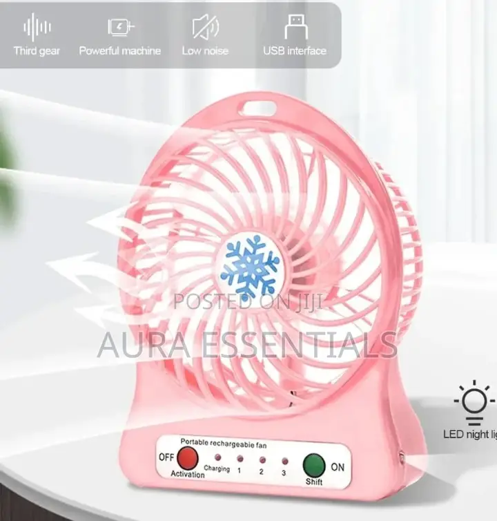 Silent Usb Rechargeable Portable Fan