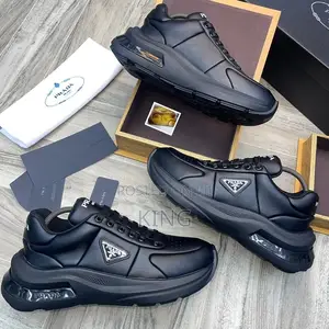 Prada Triangle Logo Leather Shoes