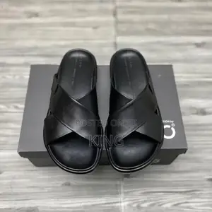 Ecco Leather Cross Strap Sandals