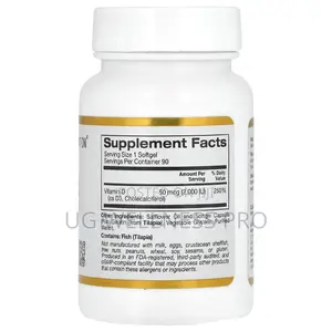 Vitamin D3, 50 MCG 2000 Iu 90 Fish Gelatin Softgels