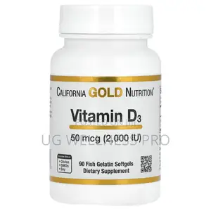Vitamin D3, 50 MCG 2000 Iu 90 Fish Gelatin Softgels