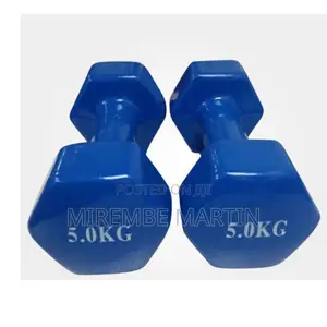 Pair of 5.0kg Vinyl Dumbbell.