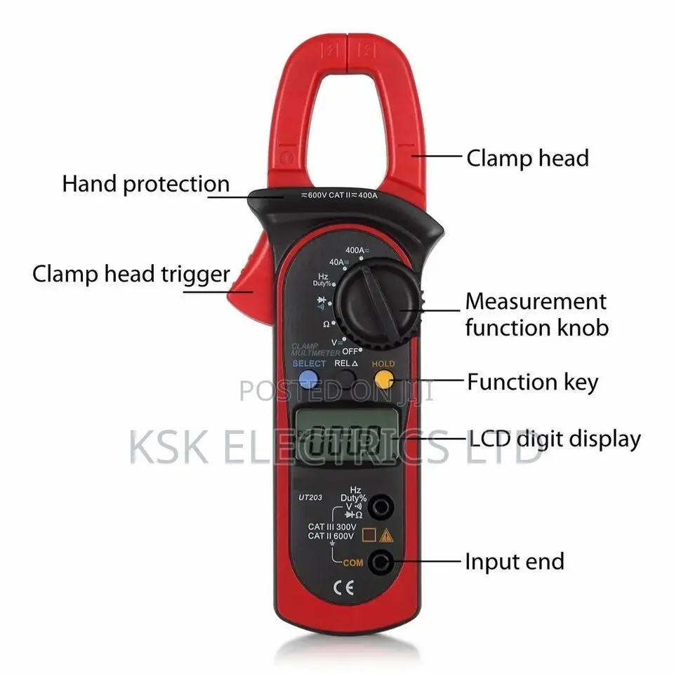 400A Ohm AC DC Volt Amp Data Hold Auto Range Clamp Meter