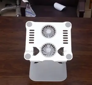 Aluminum Alloy Laptop Stand, With 2 Cooling Fans,